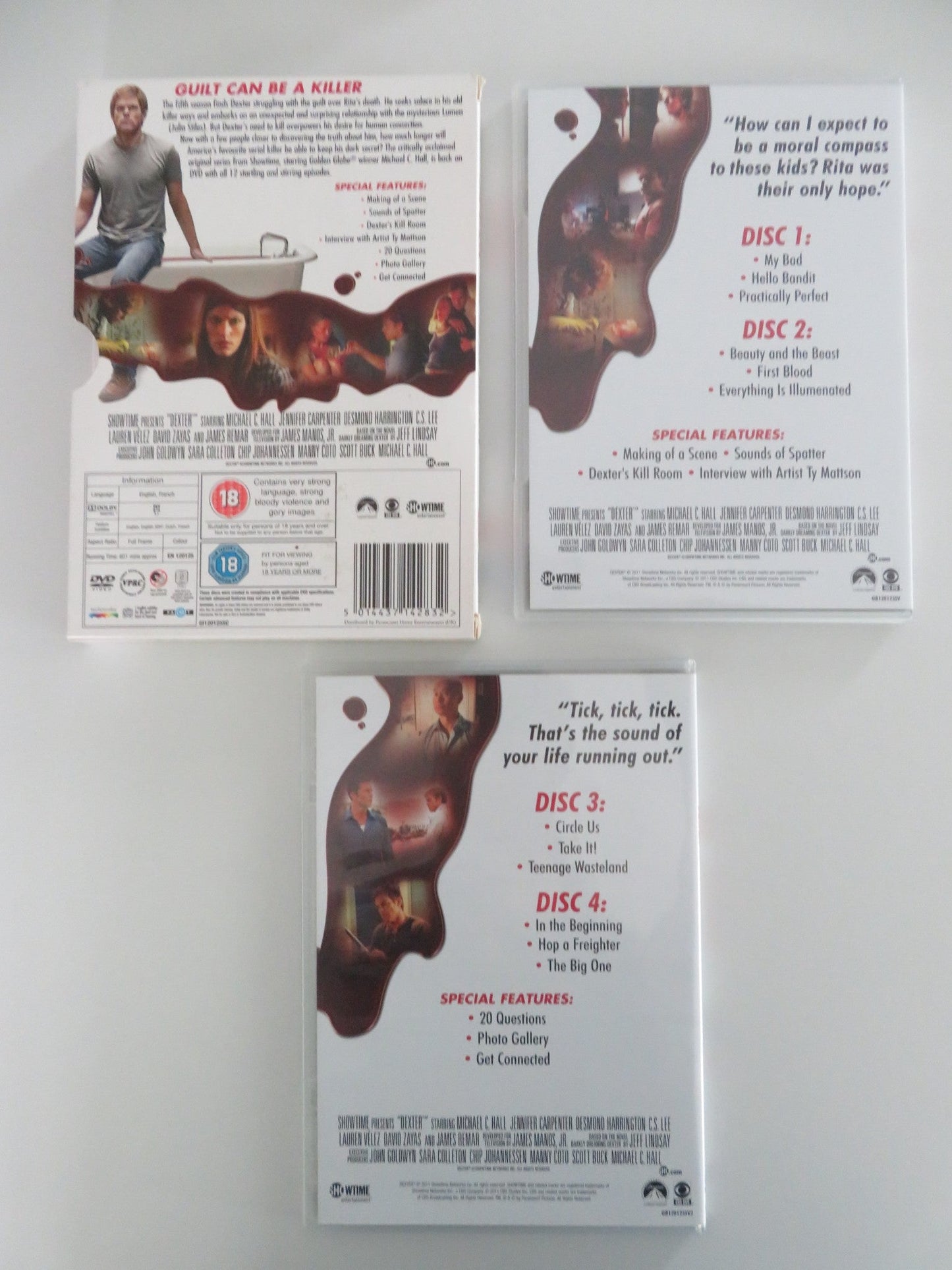 Dexter - The Fifth Season (DVD BoxSet) Michael C. Hall 2010 Region 2 Movie posters