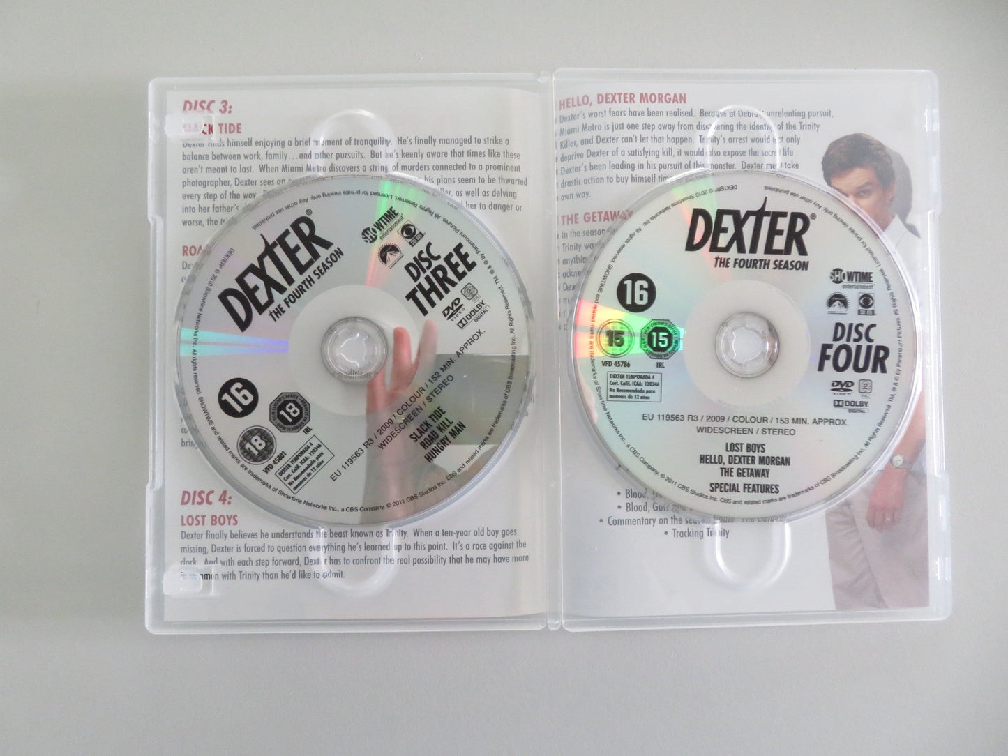 Dexter - The Fourth Season (DVD BoxSet) Michael C. Hall J. Lithgow 2009 Region 2 Movie posters