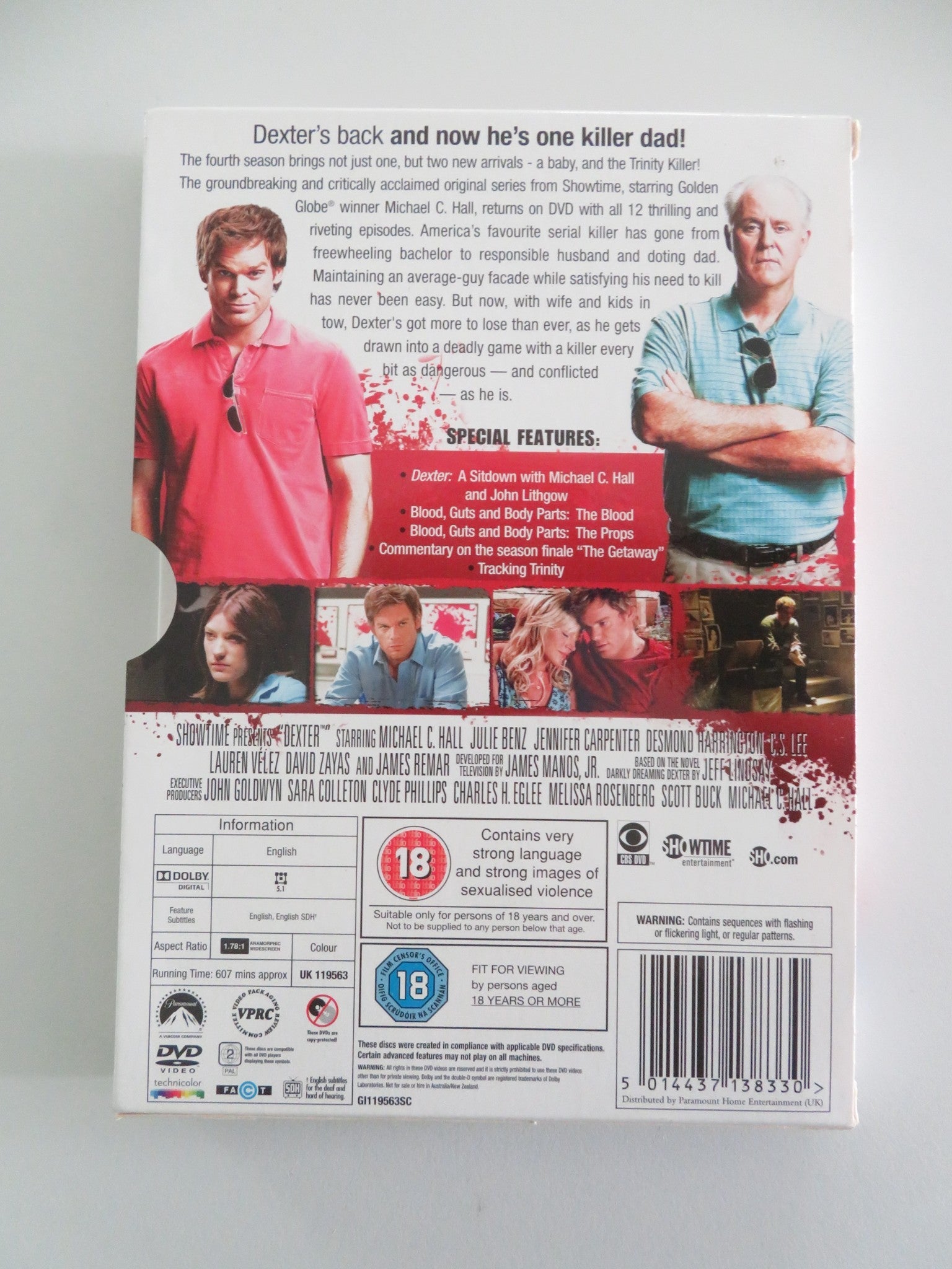 Dexter - The Fourth Season (DVD BoxSet) Michael C. Hall J. Lithgow 2009 Region 2 Movie posters