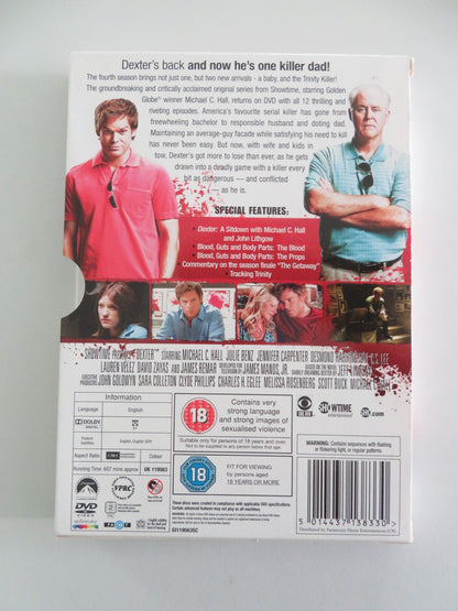 Dexter - The Fourth Season (DVD BoxSet) Michael C. Hall J. Lithgow 2009 Region 2 Movie posters
