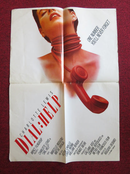 DIAL HELP POSTER FOLDED CHARLOTTE LEWIS MARCELLO MODUNGO 1988 Rendezvous Cinema Movie posters