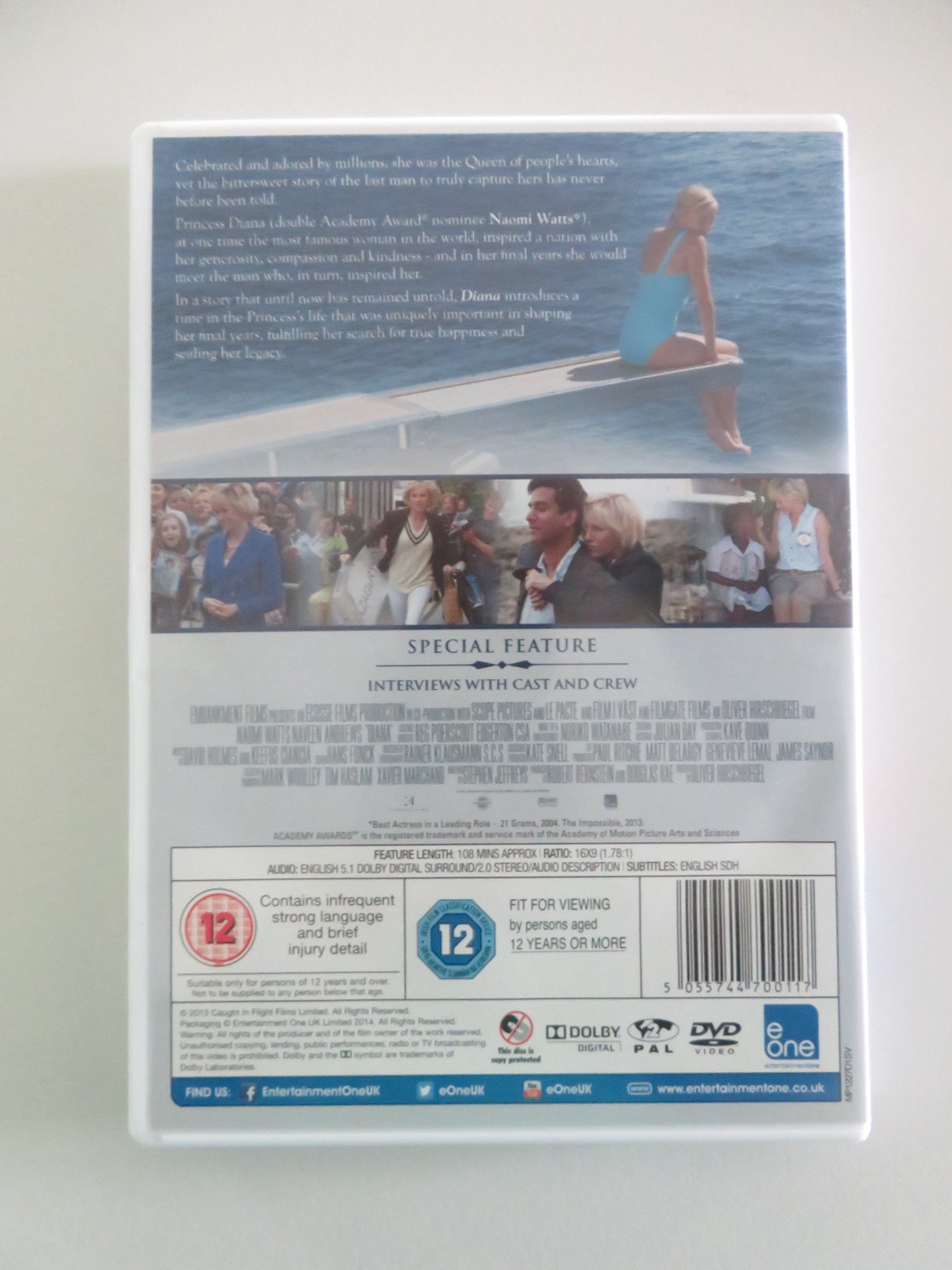 DIANA (DVD) NAOMI WATTS CAS ANVAR 2013 REGION 2 Movie posters
