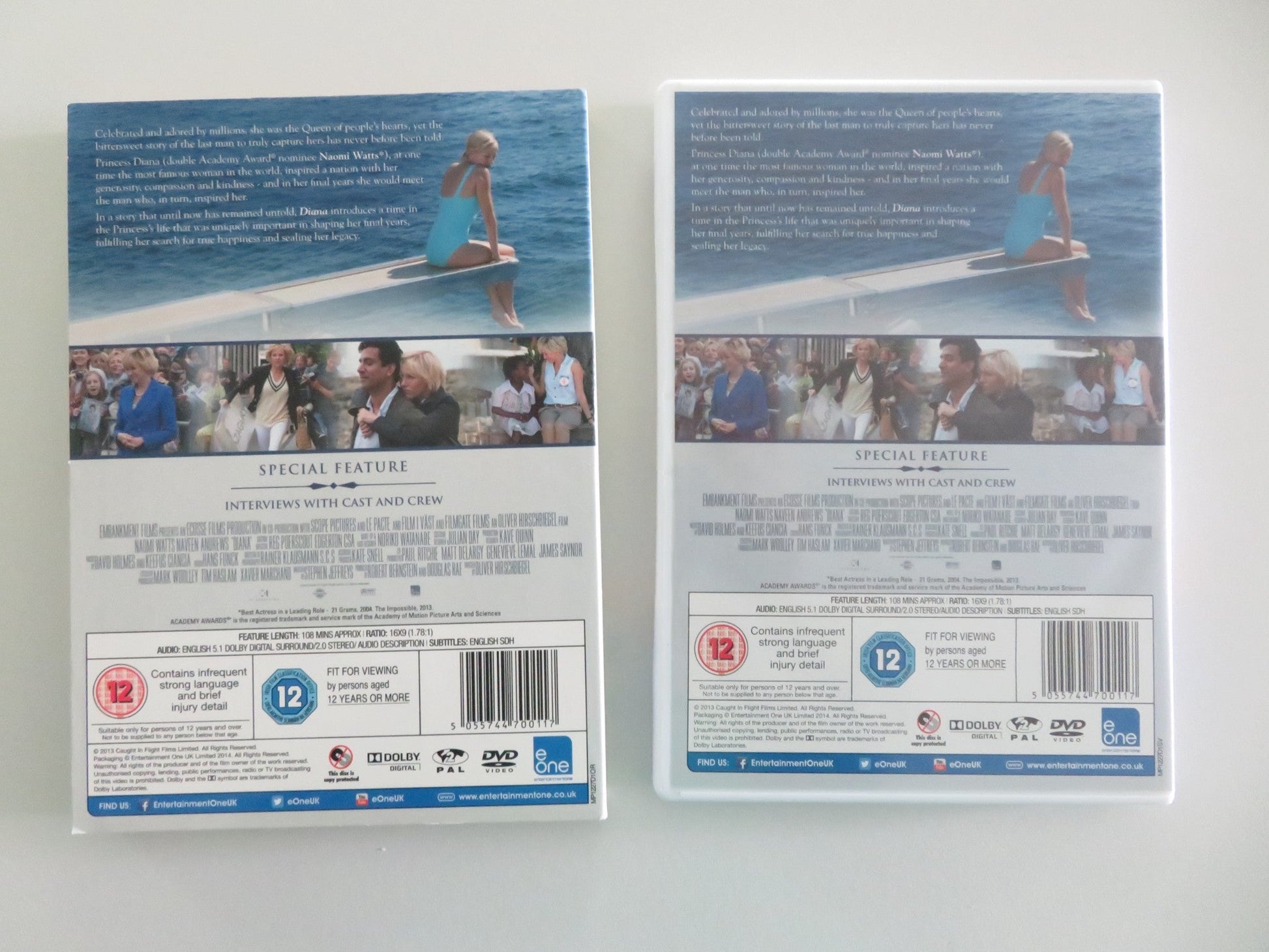 DIANA (DVD) NAOMI WATTS CAS ANVAR 2013 REGION 2 Movie posters