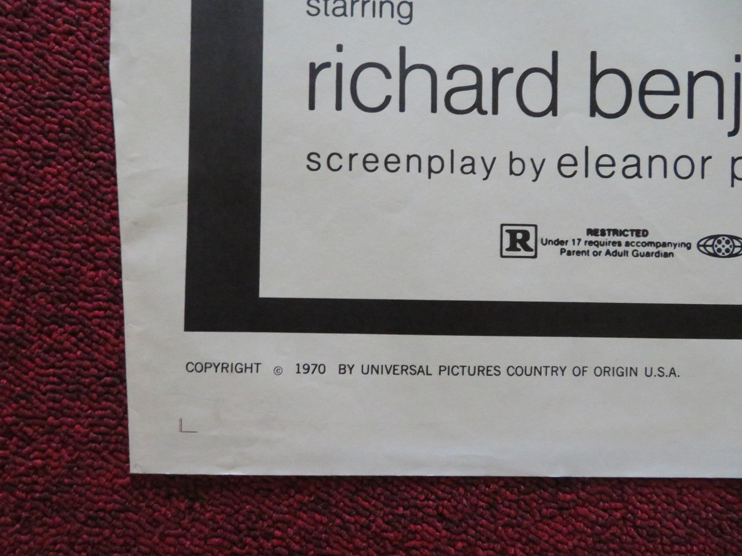 DIARY OF A MAD HOUSEWIFE FOLDED US ONE SHEET POSTER RICHARD BENJAMIN 1970 Movie posters