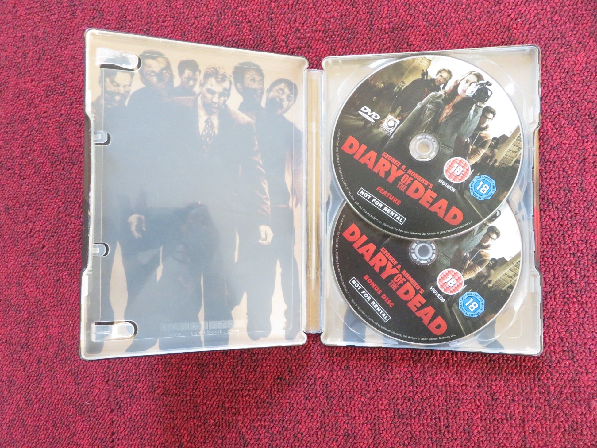 DIARY OF THE DEAD - TIN (DVD) SCHROEDER TODD LAURA DE CARTERET 2007 REGION 2 Rendezvous Cinema Movie posters