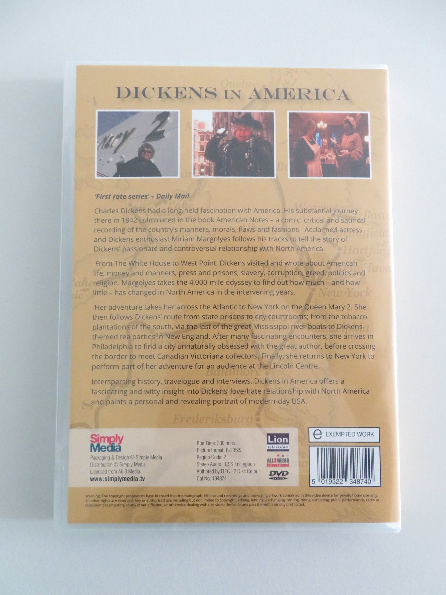DICKENS IN AMERICA (DVD) MIRIAM MARGOLYES NATHANIEL PARKER 2005 REGION 2 Movie posters