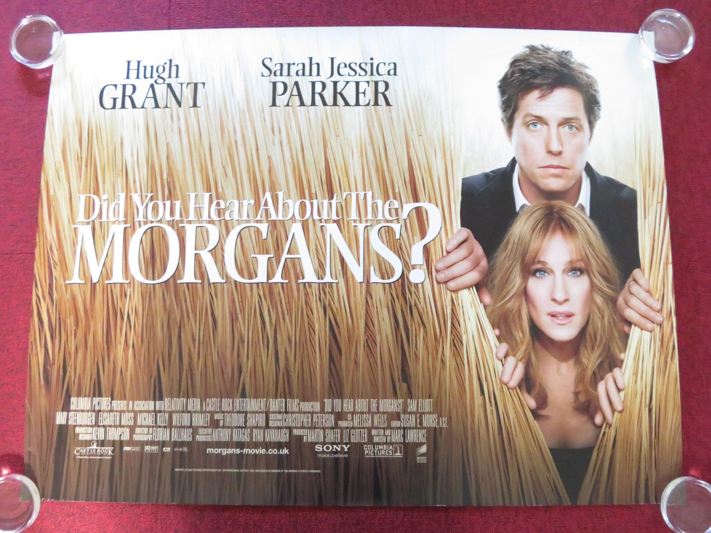 DID YOU HEAR ABOUT THE MORGANS? UK QUAD ROLLED POSTER HUGH GRANT S.J PARKER 2009 Rendezvous Cinema Movie posters