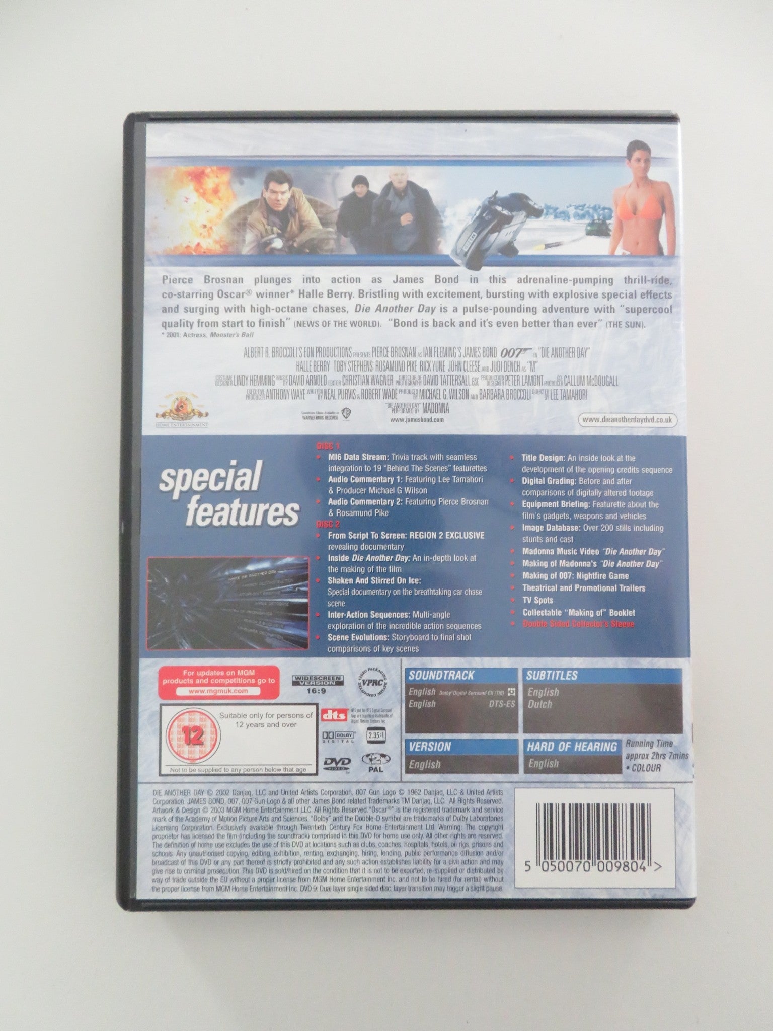 DIE ANOTHER DAY - SPECIAL EDITION (DVD) PIERCE BROSNAN HALLE BERRY 2002 REGION 2 Movie posters