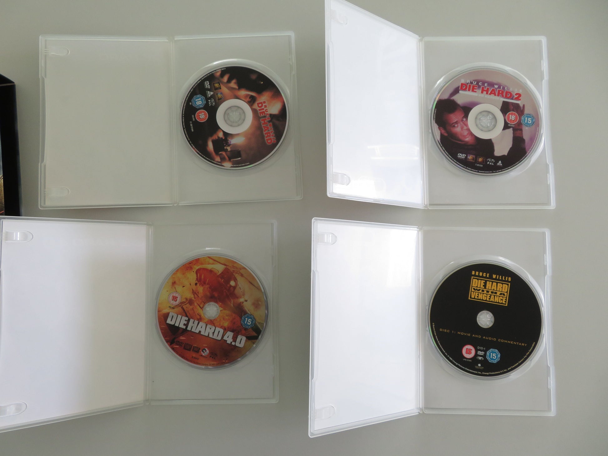 Die Hard Quadrilogy (DVD BoxSet) Bruce Willis Alan Rickman 1988 Region 2 Movie posters
