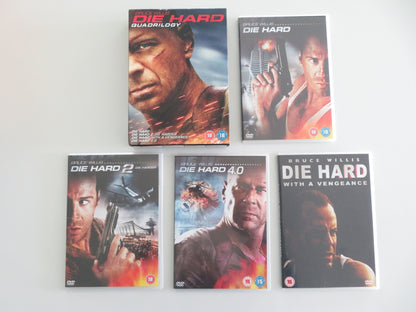 Die Hard Quadrilogy (DVD BoxSet) Bruce Willis Alan Rickman 1988 Region 2 Movie posters