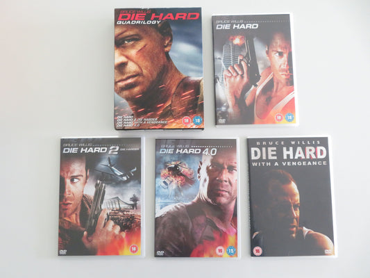 Die Hard Quadrilogy (DVD BoxSet) Bruce Willis Alan Rickman 1988 Region 2 Movie posters