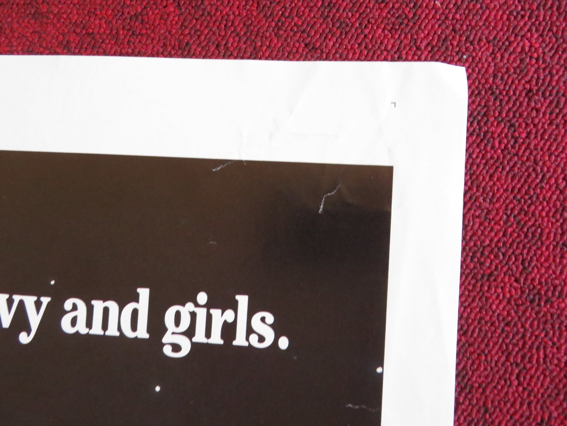 DINER FOLDED US ONE SHEET POSTER STEVE GUTTENBERG KEVIN BACON 1982 Rendezvous Cinema Movie posters