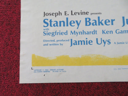 DINGAKA FOLDED US ONE SHEET POSTER STANLEY BAKER JULIET PROWSE 1965 Movie posters