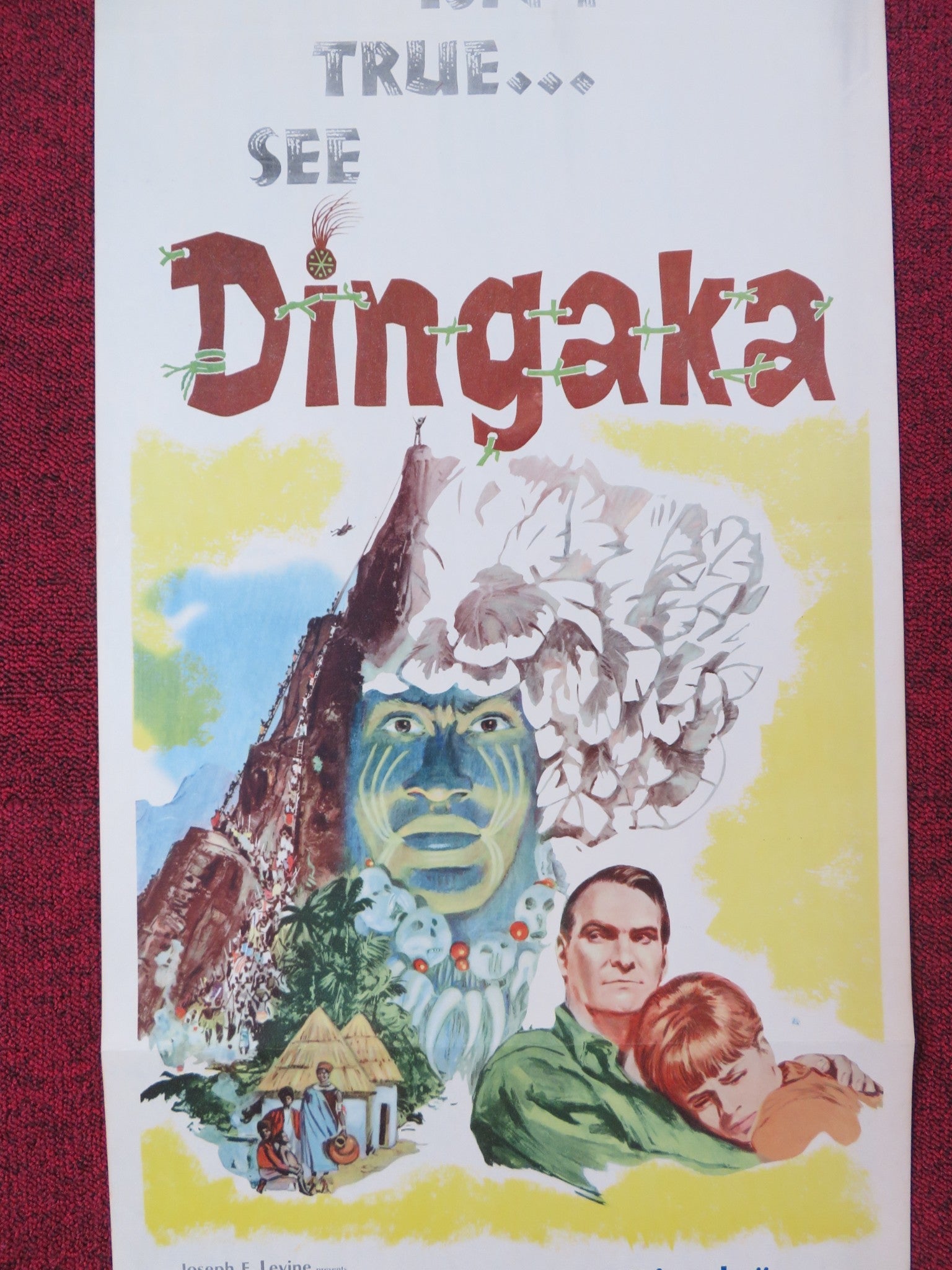 DINGAKA US INSERT POSTER STANLEY BAKER JULIET PROWSE 1965 Rendezvous Cinema Movie posters