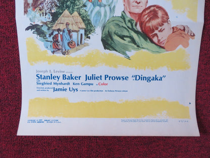 DINGAKA US INSERT POSTER STANLEY BAKER JULIET PROWSE 1965 Rendezvous Cinema Movie posters