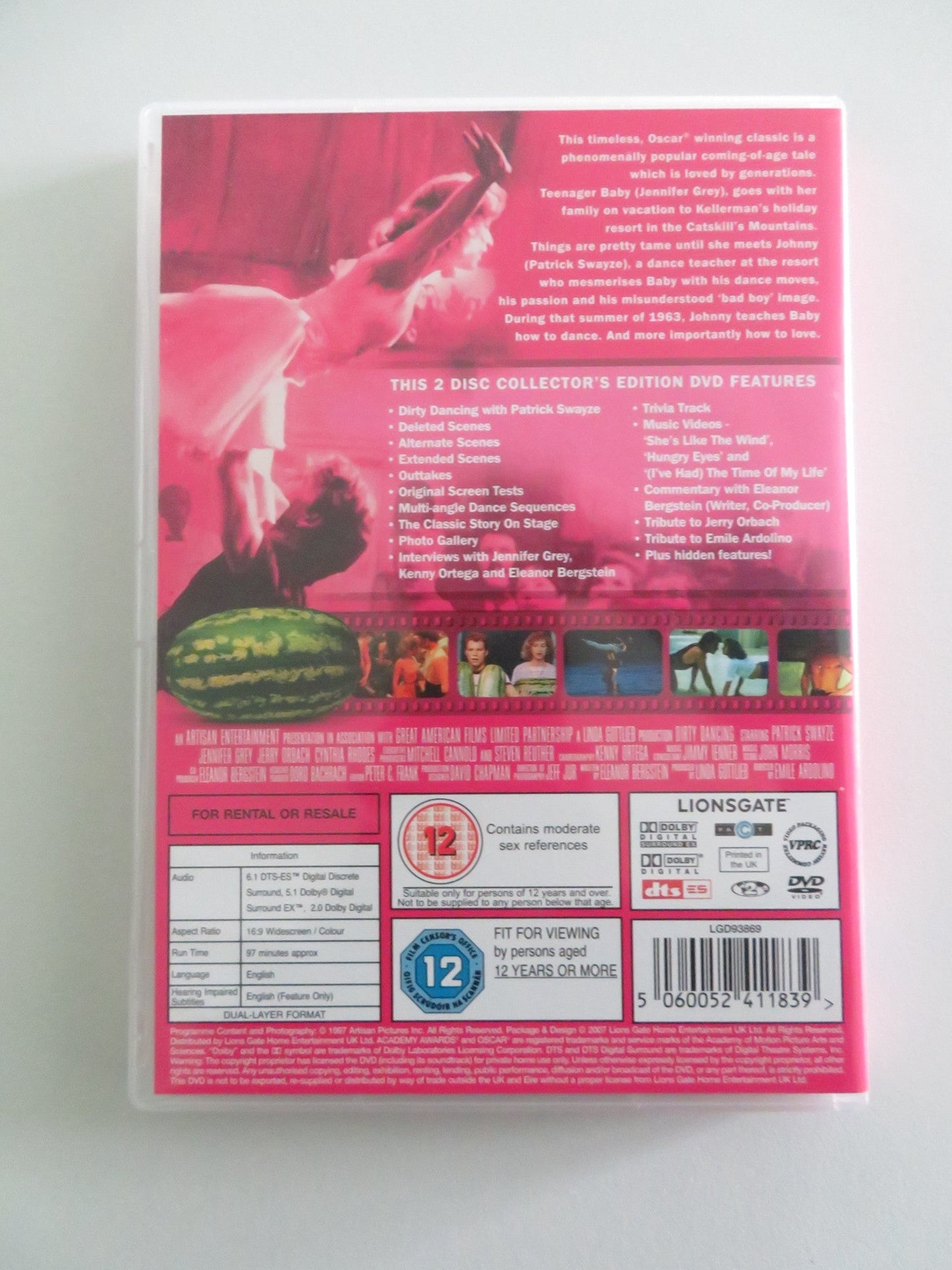 DIRTY DANCING 20TH ANNIVERSARY TWO DISC COLLECTOR'S EDITION (DVD) 1987 REGION 2 Rendezvous Cinema Movie posters