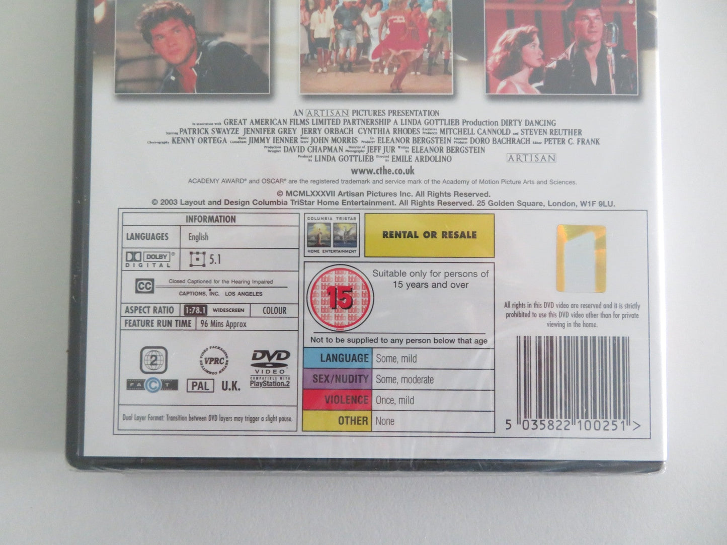 DIRTY DANCING - B (DVD) PATRICK SWAYZE JENNIFER GREY 1987 REGION 2 Movie posters