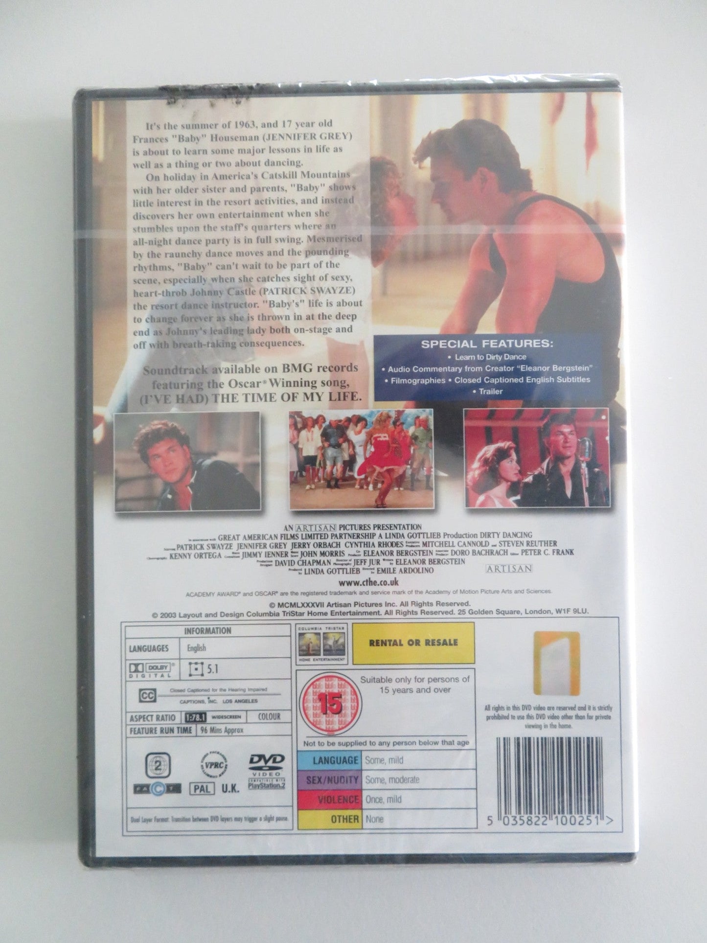 DIRTY DANCING - B (DVD) PATRICK SWAYZE JENNIFER GREY 1987 REGION 2 Movie posters