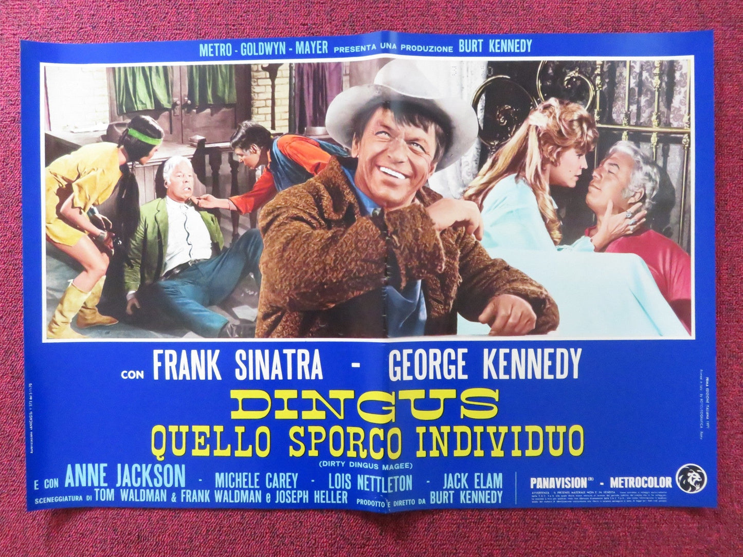 DIRTY DINGUS MAGEE - B ITALIAN FOTOBUSTA POSTER FRANK SINATRA G. KENNEDY 1970 Rendezvous Cinema Movie posters
