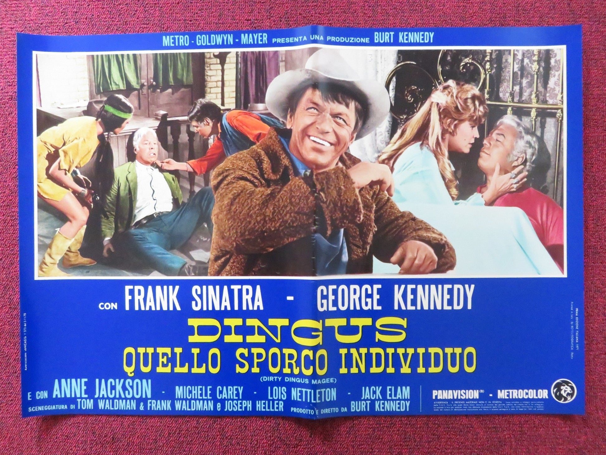 DIRTY DINGUS MAGEE - B ITALIAN FOTOBUSTA POSTER FRANK SINATRA G. KENNEDY 1970 Rendezvous Cinema Movie posters
