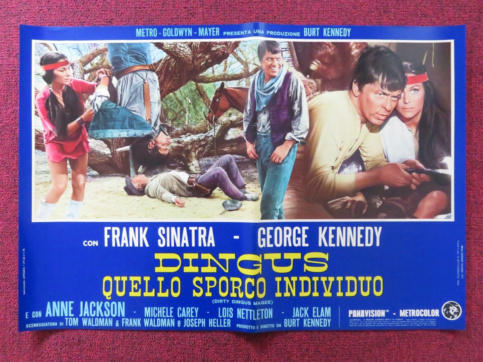 DIRTY DINGUS MAGEE - C ITALIAN FOTOBUSTA POSTER FRANK SINATRA G. KENNEDY 1970 Rendezvous Cinema Movie posters