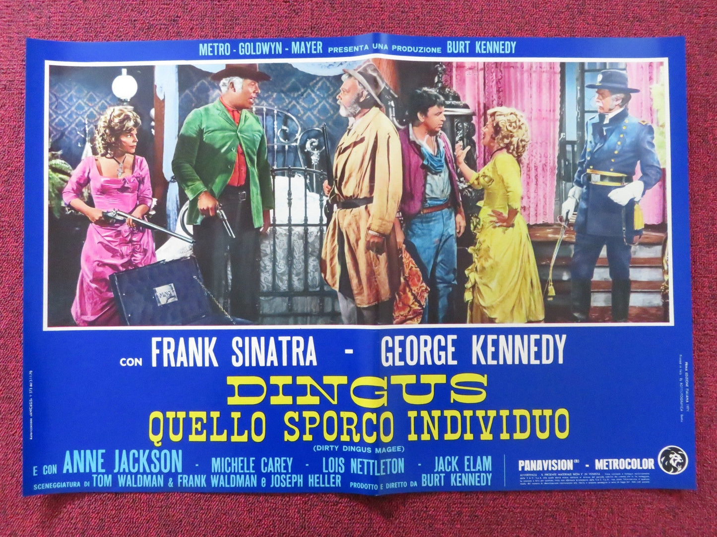 DIRTY DINGUS MAGEE - D ITALIAN FOTOBUSTA POSTER FRANK SINATRA G. KENNEDY 1970 Rendezvous Cinema Movie posters