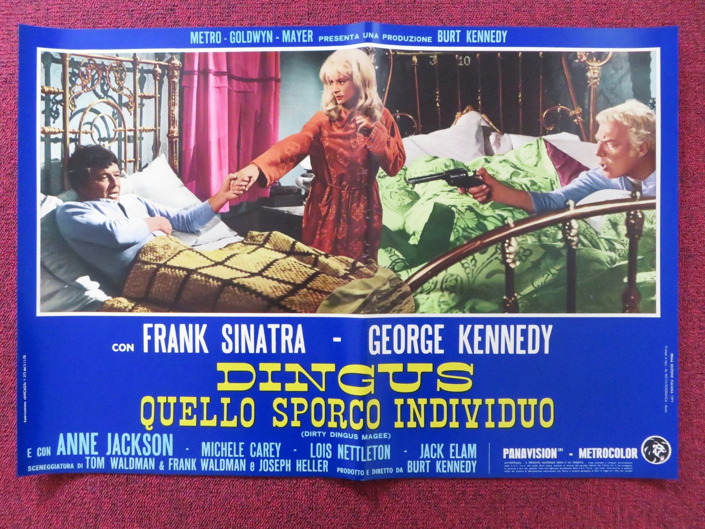DIRTY DINGUS MAGEE - E ITALIAN FOTOBUSTA POSTER FRANK SINATRA G. KENNEDY 1970 Rendezvous Cinema Movie posters