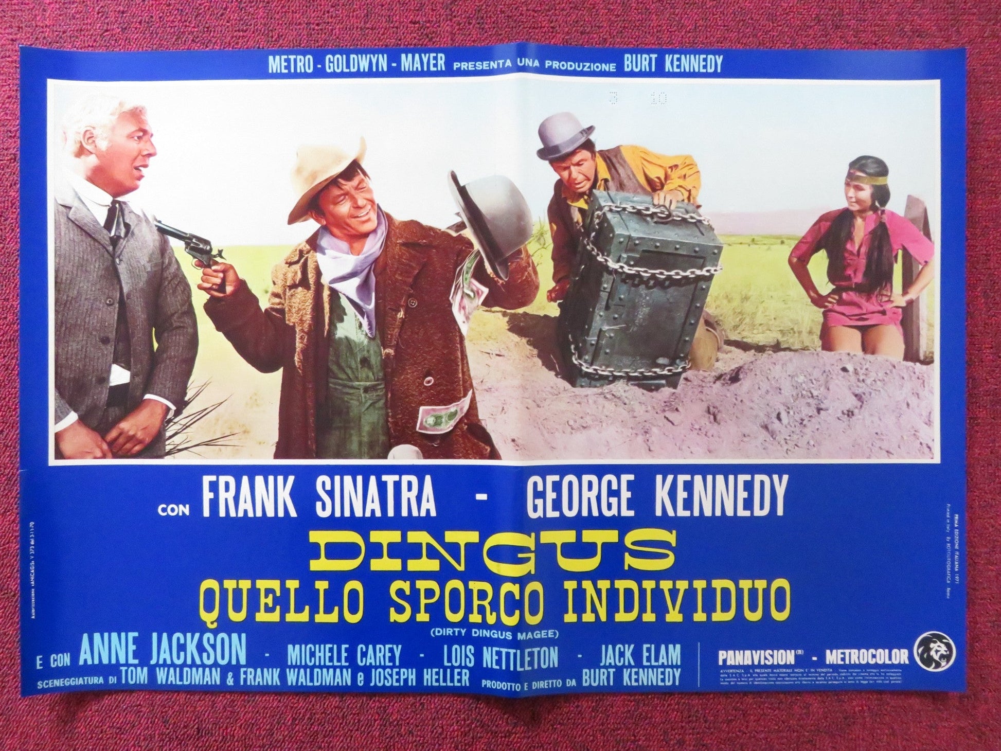 DIRTY DINGUS MAGEE - G ITALIAN FOTOBUSTA POSTER FRANK SINATRA G. KENNEDY 1970 Rendezvous Cinema Movie posters