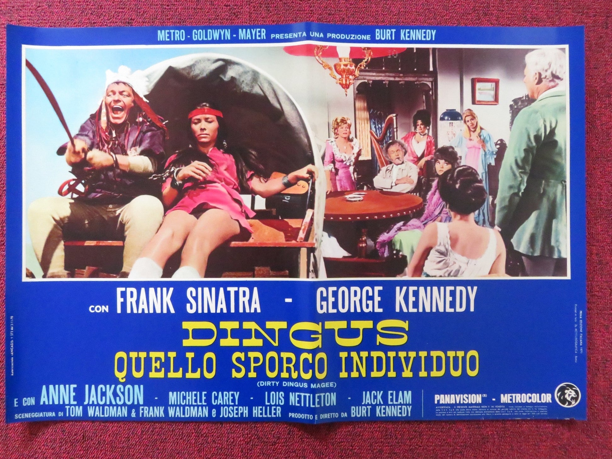 DIRTY DINGUS MAGEE - J ITALIAN FOTOBUSTA POSTER FRANK SINATRA G. KENNEDY 1970 Rendezvous Cinema Movie posters