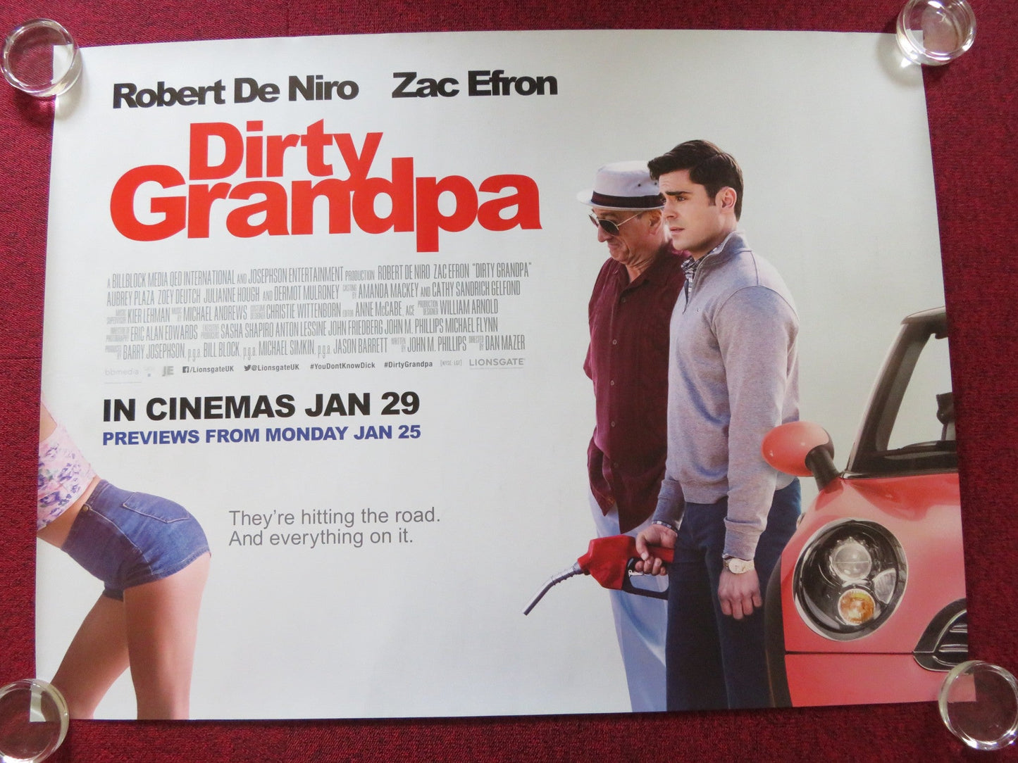 DIRTY GRANDPA UK QUAD ROLLED POSTER ROBERT DE NIRO ZAC EFRON 2016 Rendezvous Cinema Movie posters