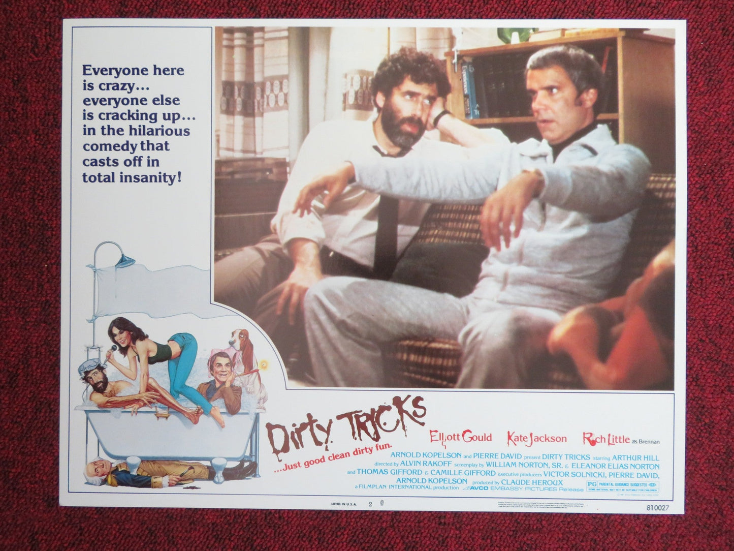 DIRTY TRICKS US LOBBY CARD FULL SET ELLIOTT GOULD KATE JACKSON 1981 Movie posters