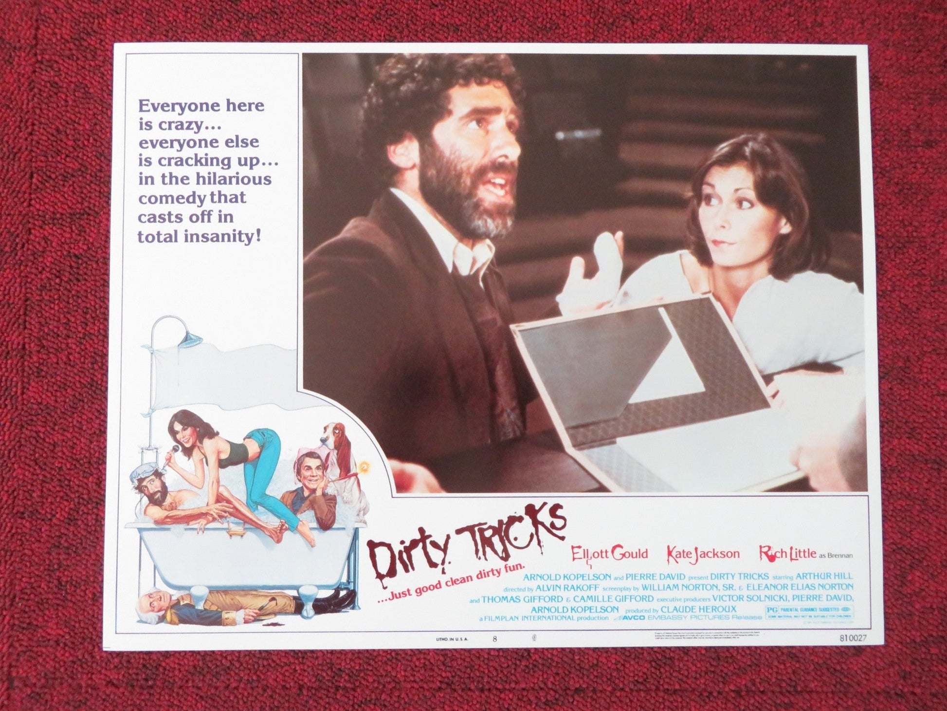 DIRTY TRICKS US LOBBY CARD FULL SET ELLIOTT GOULD KATE JACKSON 1981 Movie posters