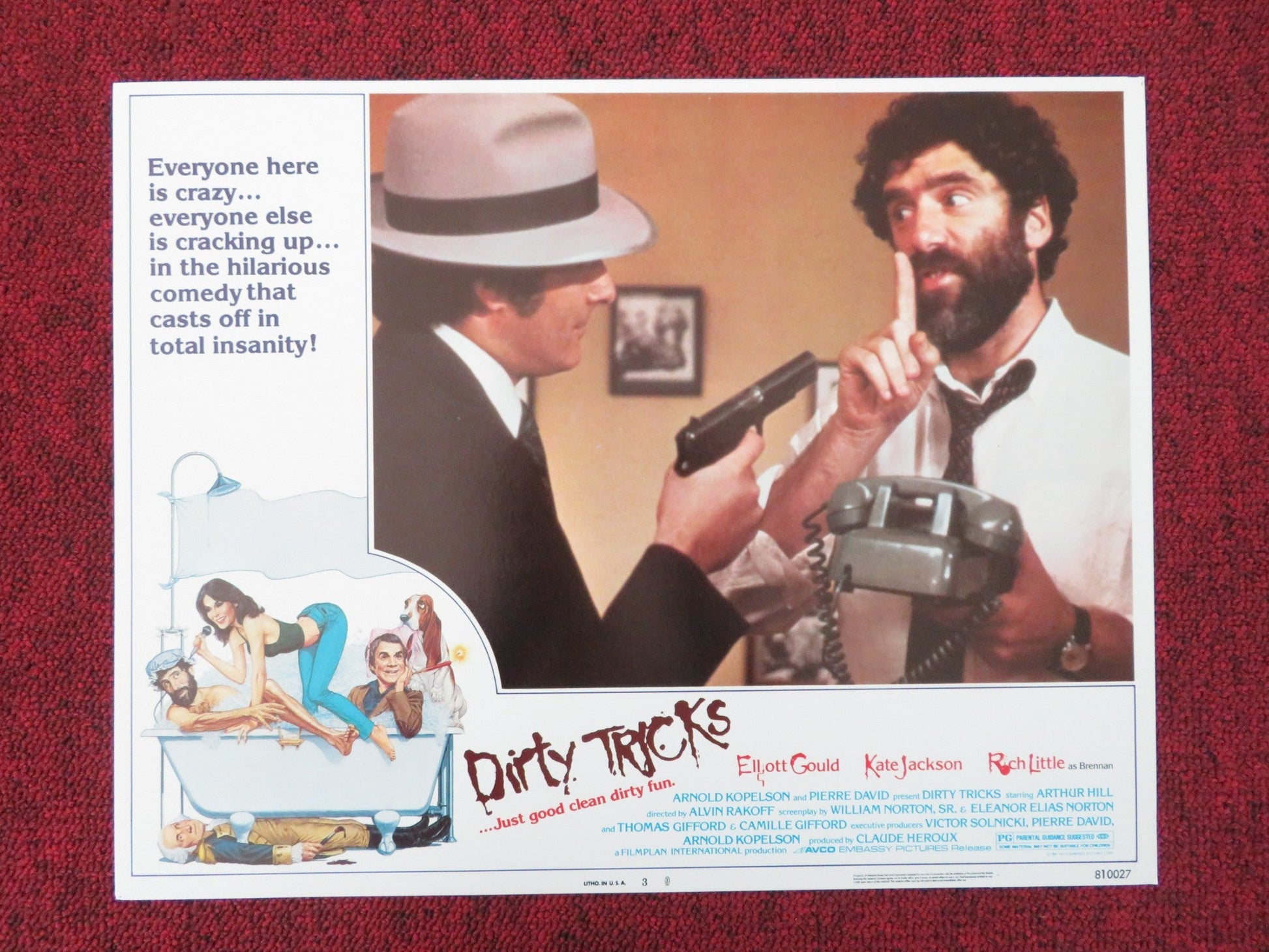 DIRTY TRICKS US LOBBY CARD FULL SET ELLIOTT GOULD KATE JACKSON 1981 Movie posters