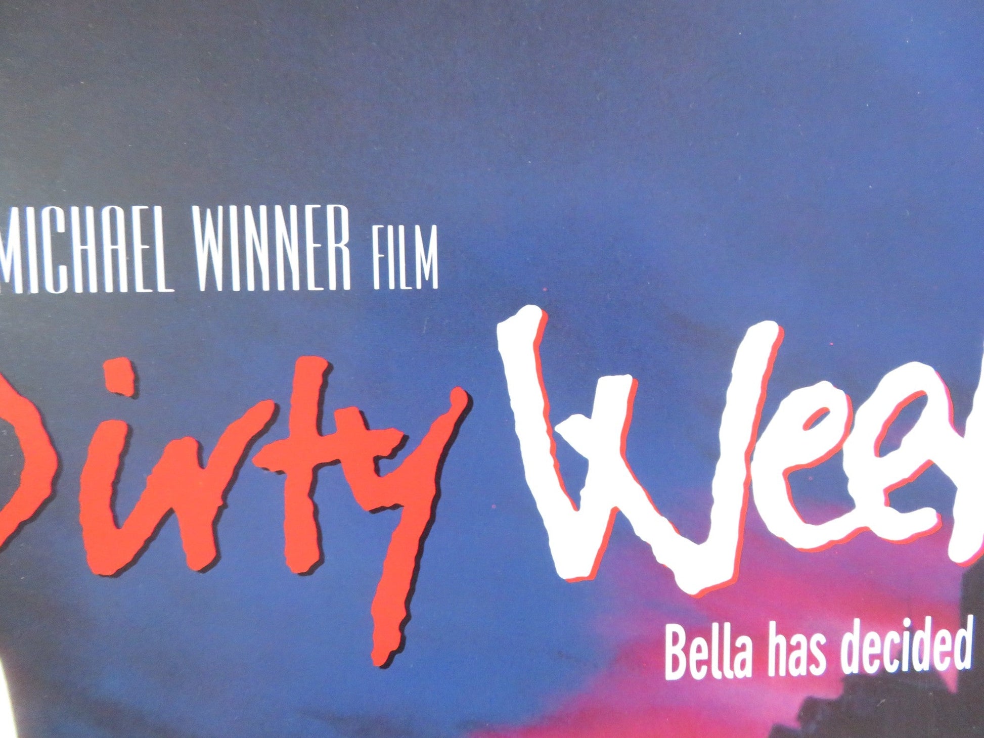 DIRTY WEEKEND VHS VIDEO POSTER MICHAEL WINNER RUFUS SEWELL 1993 Rendezvous Cinema Movie posters