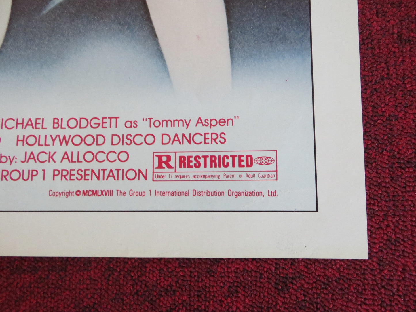 DISCO FEVER FOLDED US ONE SHEET POSTER FABIAN CASEY KASEM 1979 Rendezvous Cinema Movie posters