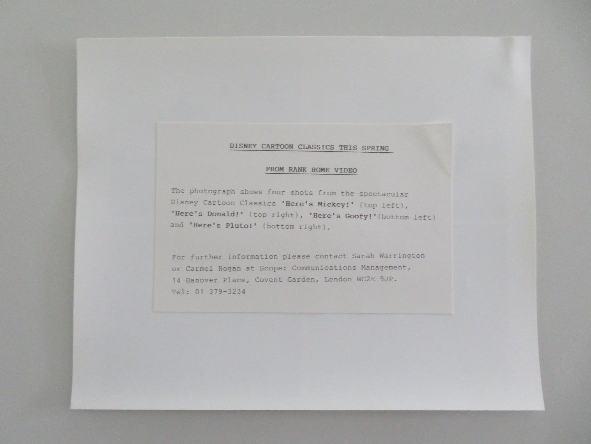 DISNEY CARTOON CLASSICS MOVIE STILL PHOTO DISNEY MICKEY DONALD GOOFY PLUTO Movie posters