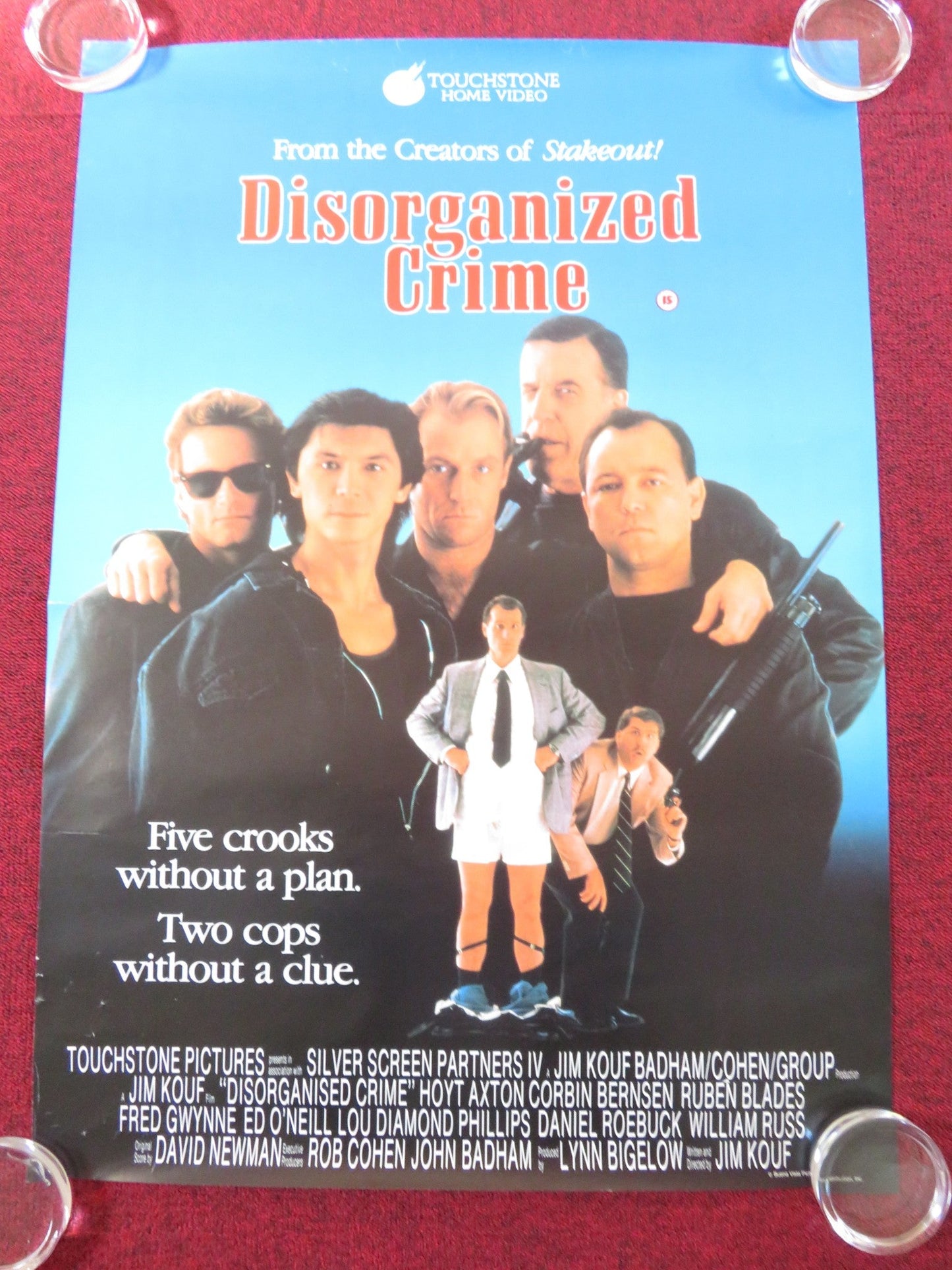 DISORGANIZED CRIME VHS VIDEO POSTER ROLLED HOYT AXTON LOU DIAMOND PHILLIPS 1989 Rendezvous Cinema Movie posters
