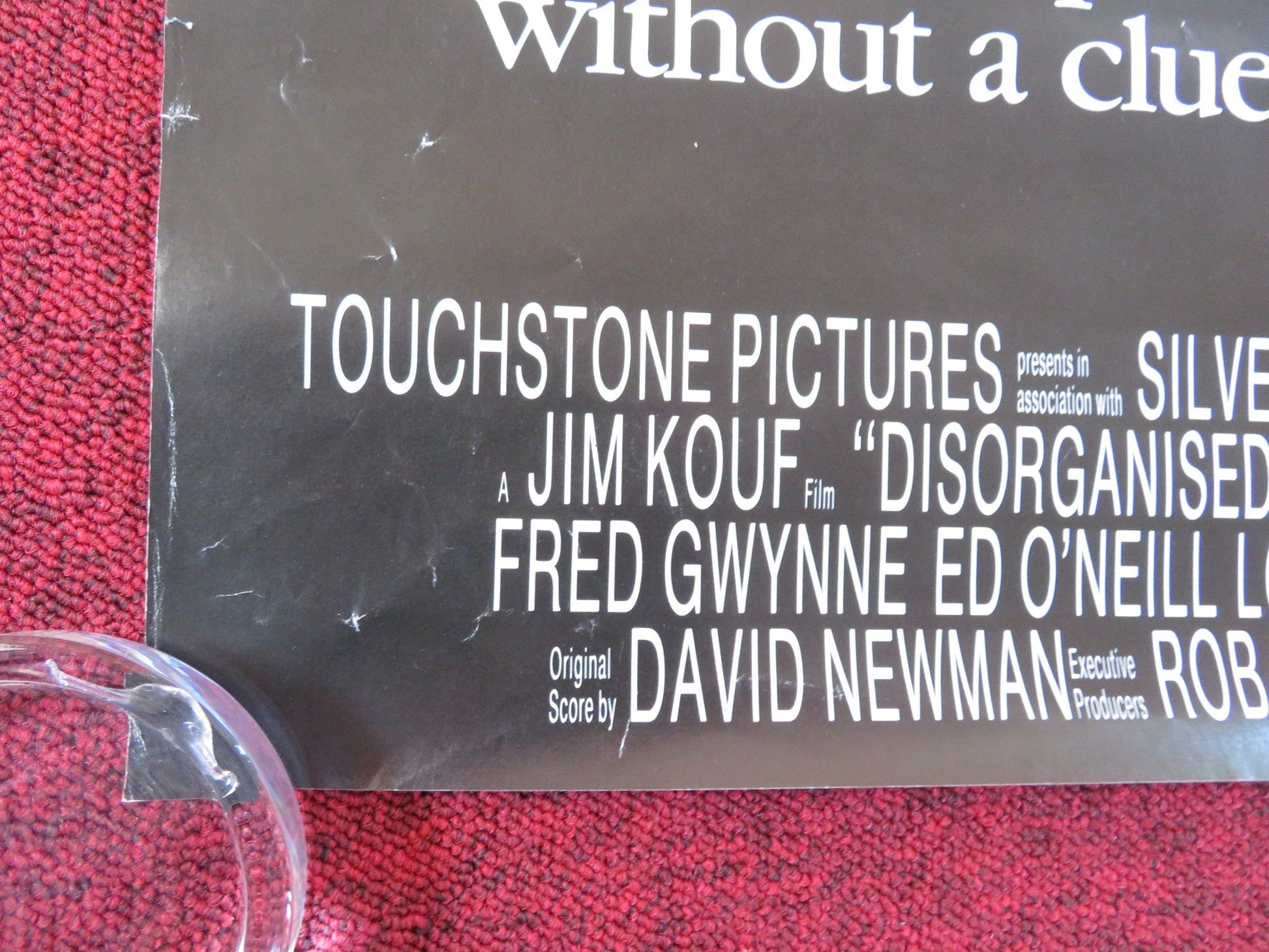 DISORGANIZED CRIME VHS VIDEO POSTER ROLLED HOYT AXTON LOU DIAMOND PHILLIPS 1989 Rendezvous Cinema Movie posters