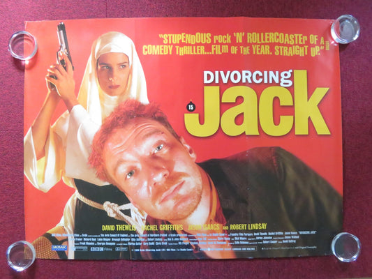 DIVORCING JACK UK QUAD ROLLED POSTER DAVID THEWLIS LAINE MEGAW 1998 Rendezvous Cinema Movie posters