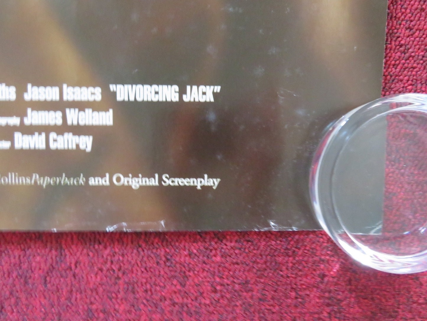 DIVORCING JACK UK QUAD ROLLED POSTER DAVID THEWLIS LAINE MEGAW 1998 Rendezvous Cinema Movie posters