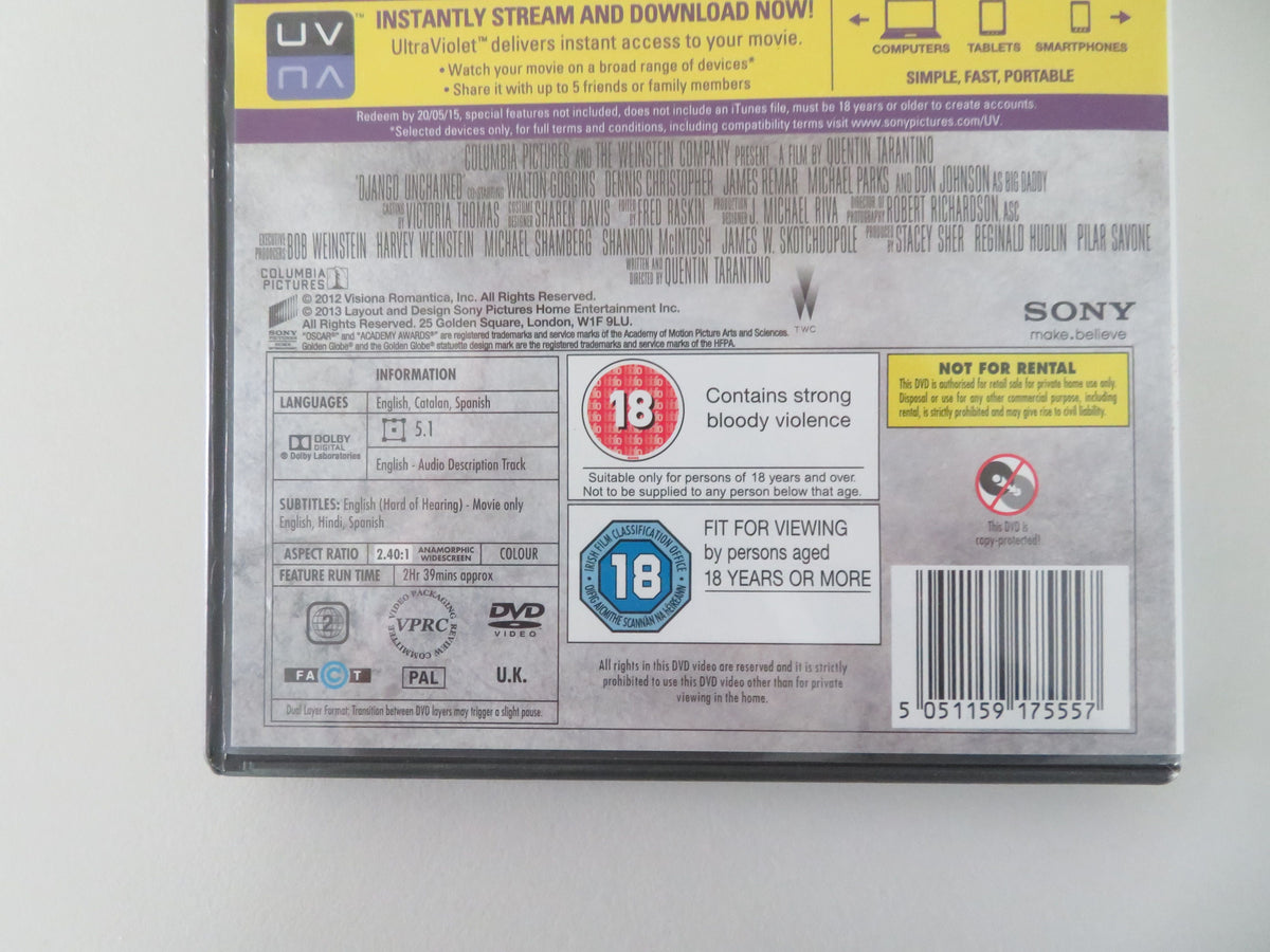 Django Unchained (DVD) Jamie Foxx, Christoph Waltz, L. DiCaprio 2012 Region 2 Movie posters