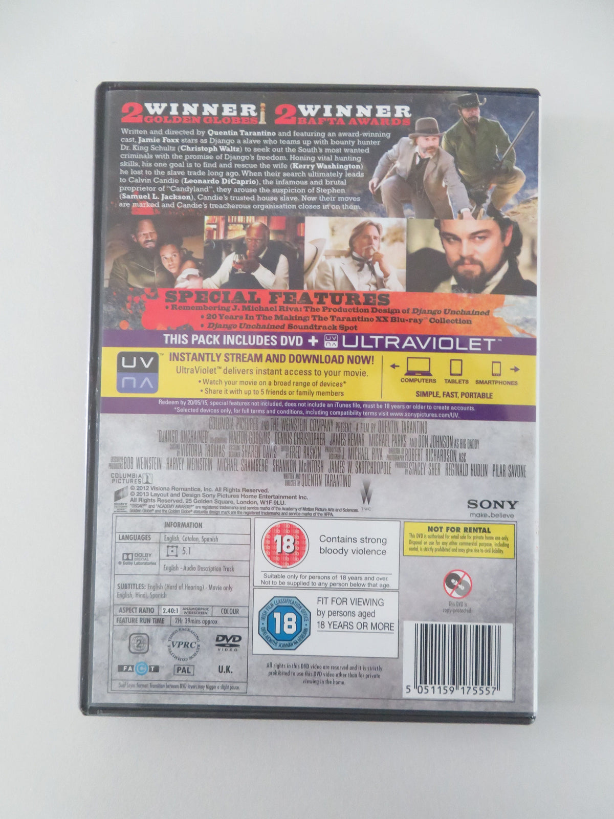 Django Unchained (DVD) Jamie Foxx, Christoph Waltz, L. DiCaprio 2012 Region 2 Movie posters
