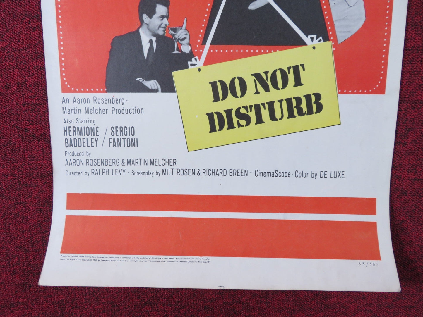 DO NOT DISTURB US INSERT POSTER DORIS DAY ROB TAYLOR 1965 Rendezvous Cinema Movie posters