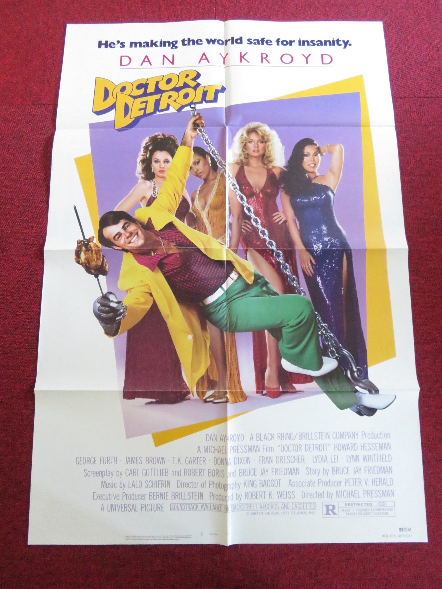 DOCTOR DETROIT FOLDED US ONE SHEET POSTER DAN AYKROYD GEORGE FRUTH 1983 Rendezvous Cinema Movie posters