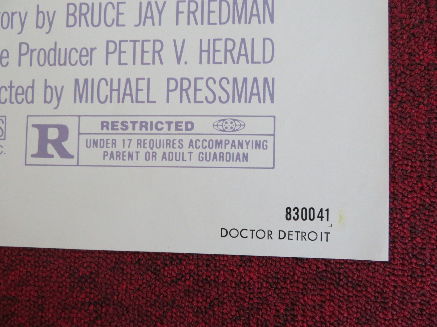 DOCTOR DETROIT FOLDED US ONE SHEET POSTER DAN AYKROYD GEORGE FRUTH 1983 Rendezvous Cinema Movie posters