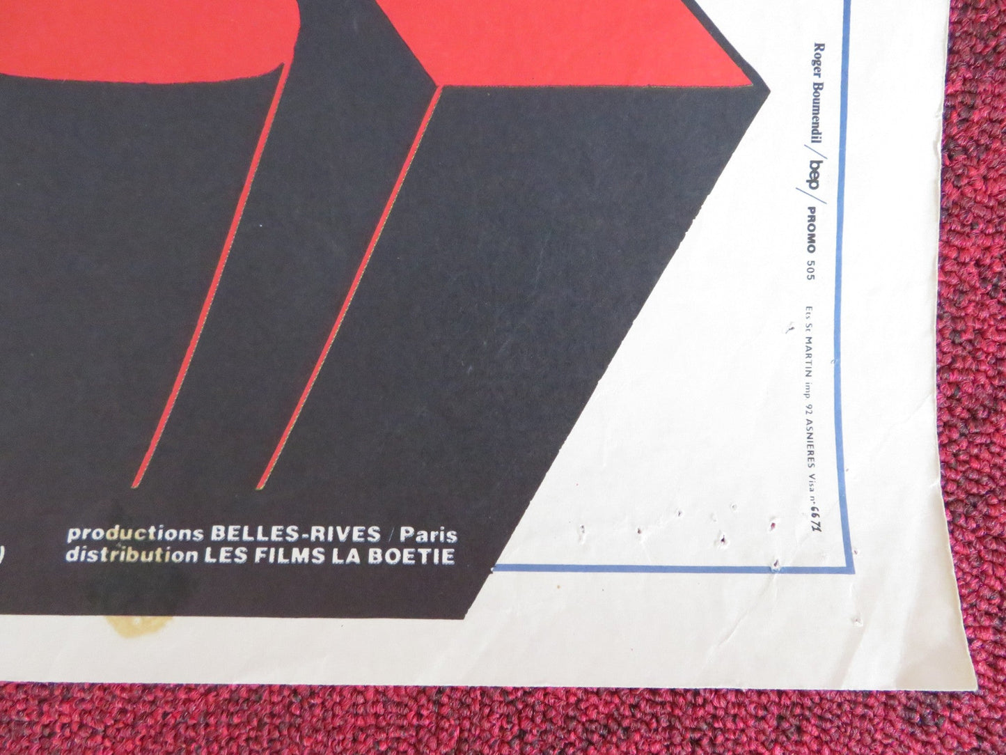 DOCTOR JUSTICE FRENCH POSTER ROLLED JOHN PHILLIP LAW GERT FROBE 1975 Rendezvous Cinema Movie posters