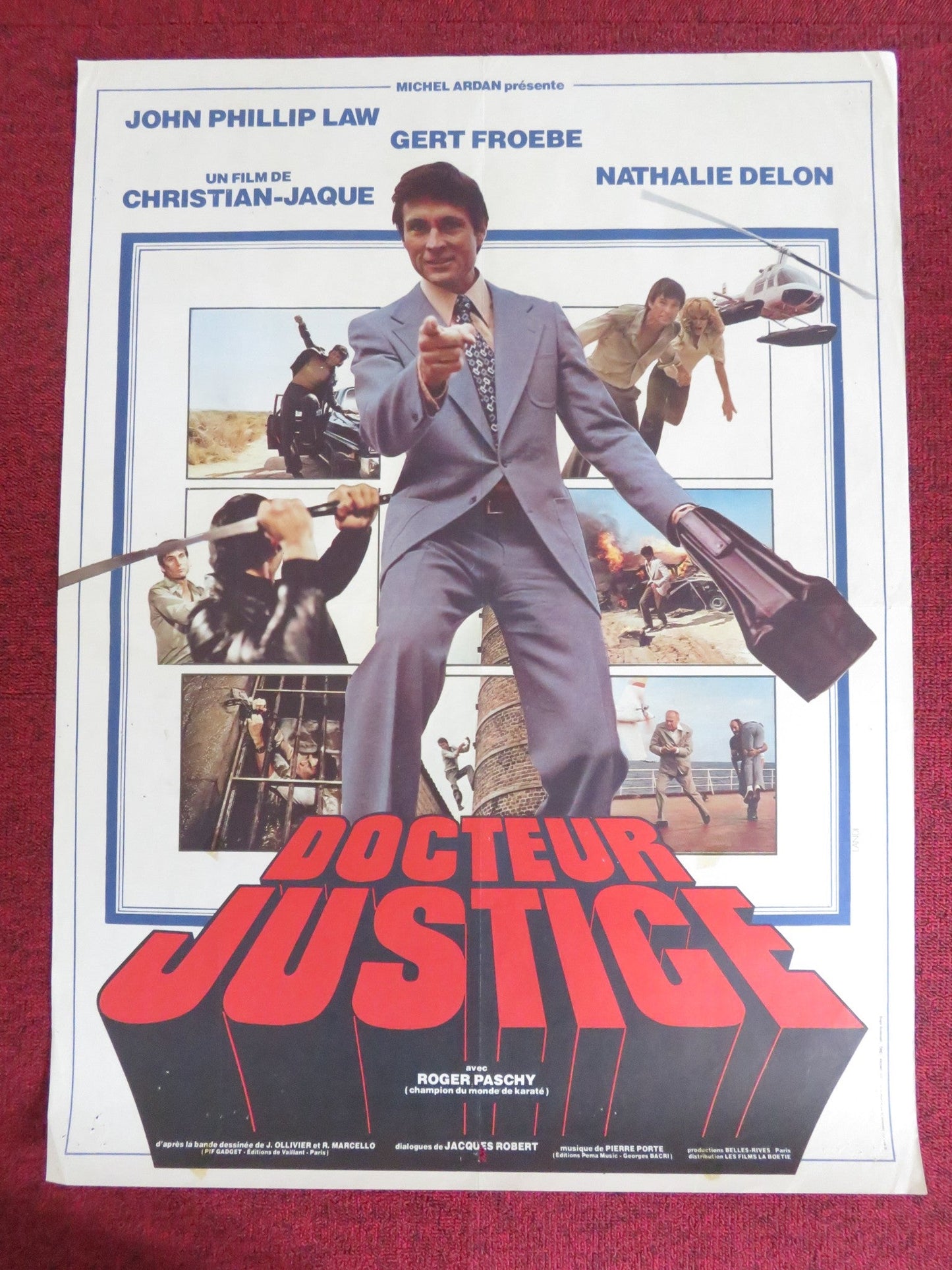 DOCTOR JUSTICE FRENCH POSTER ROLLED JOHN PHILLIP LAW GERT FROBE 1975 Rendezvous Cinema Movie posters
