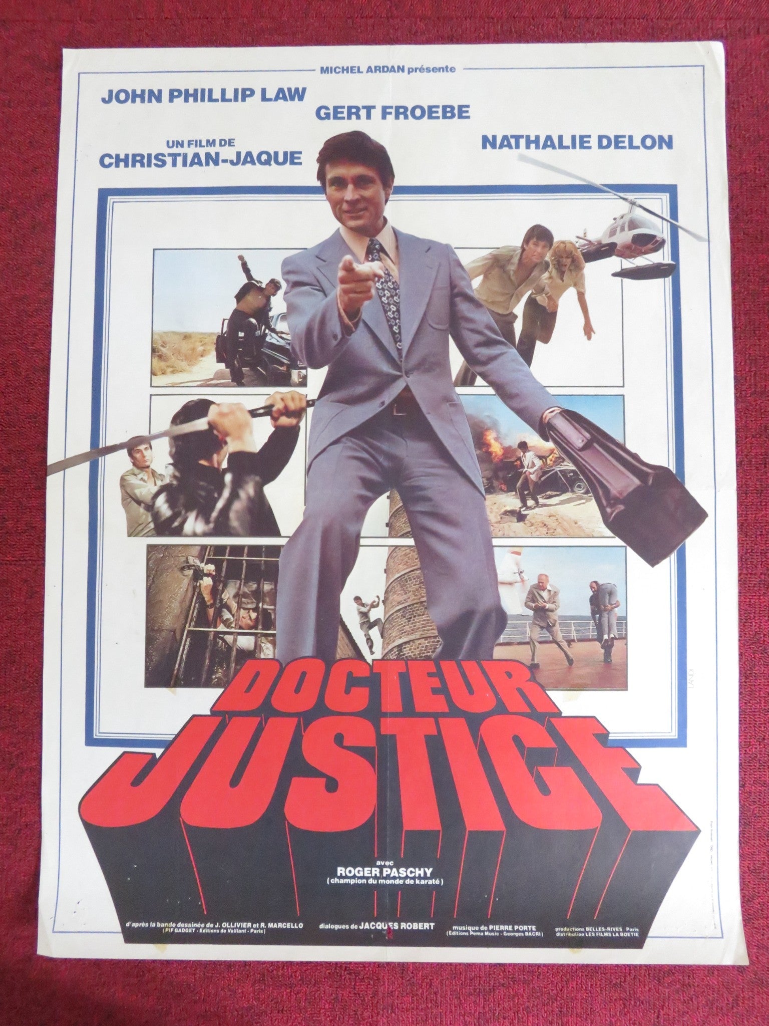 DOCTOR JUSTICE FRENCH POSTER ROLLED JOHN PHILLIP LAW GERT FROBE 1975 Rendezvous Cinema Movie posters
