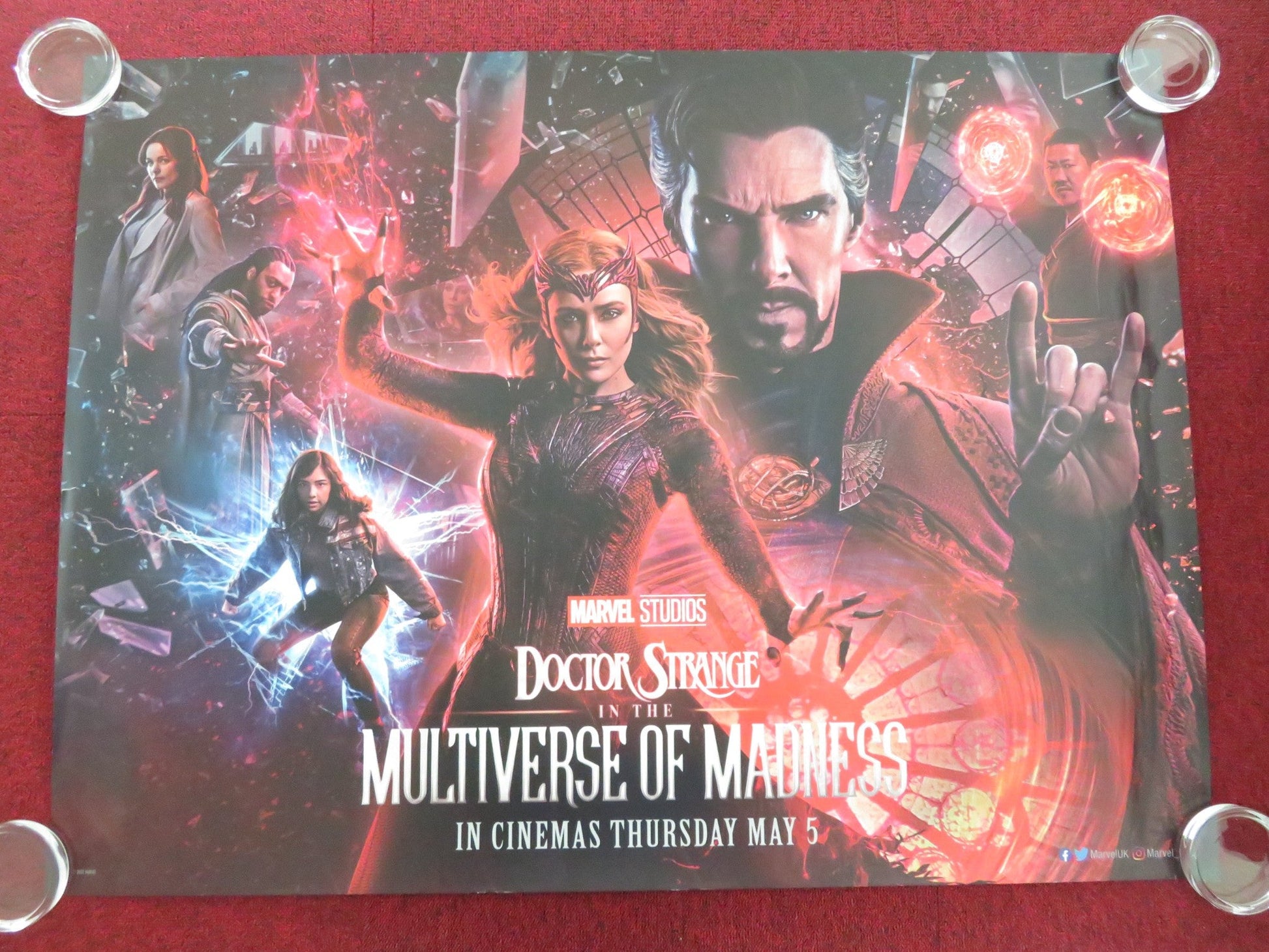 DOCTOR STRANGE IN THE MULTIVERSE OF MADNESS - A UK QUAD ROLLED POSTER 2022 Movie posters