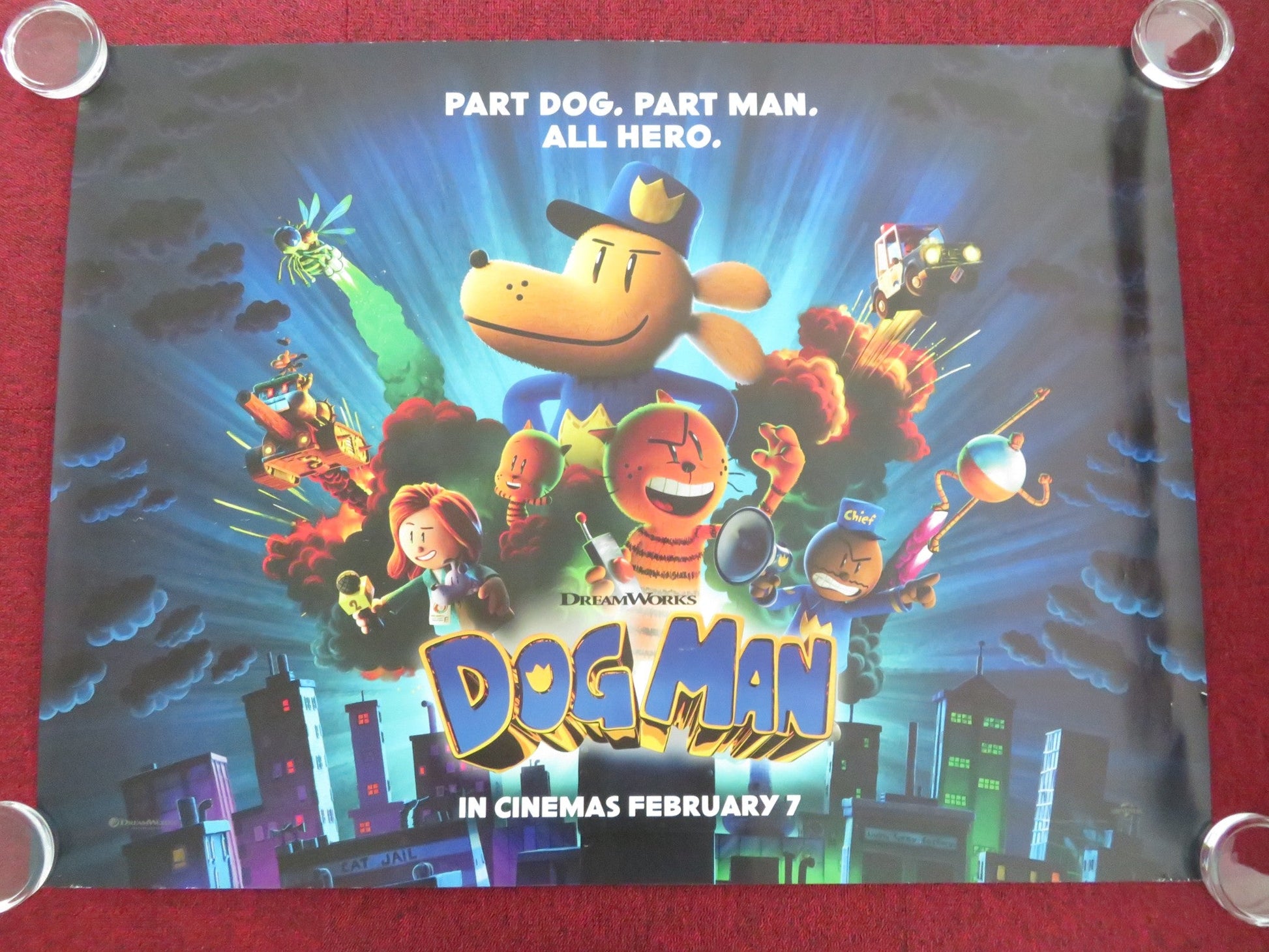 DOG MAN UK QUAD ROLLED POSTER PETE DAVIDSON ISLA FISHER 2025 Movie posters